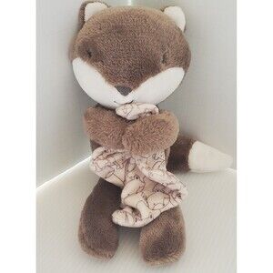Carters Just One You Baby Brown FOX Security Blanket Rattle Plush Lovey Soft Toy